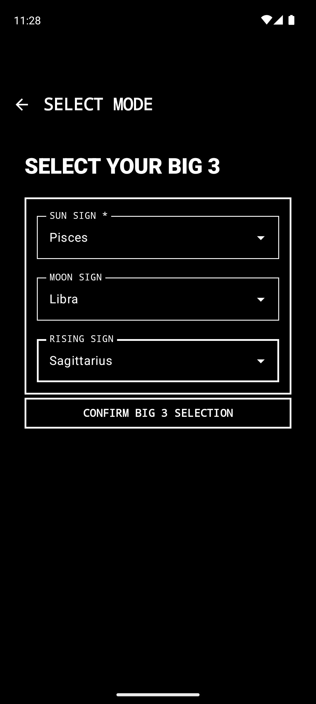 Personalities Screen 1